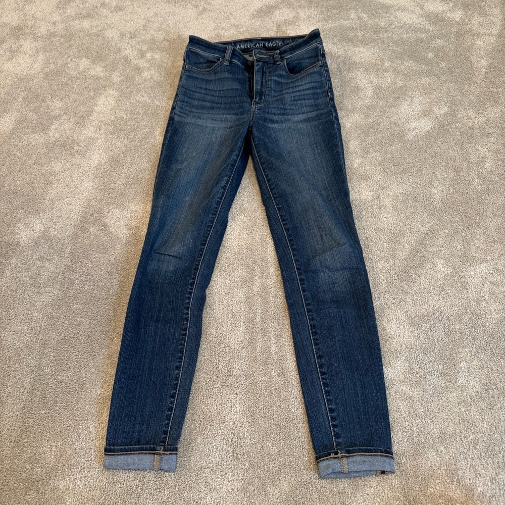 American Eagle Outfitters Dark Blue Skinny Jeans